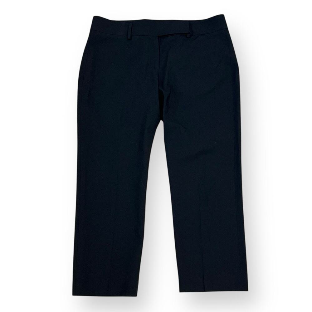 Piazza Sempione Cropped Trousers Pants Womens 46 IT (US 10) Black Wool Blend